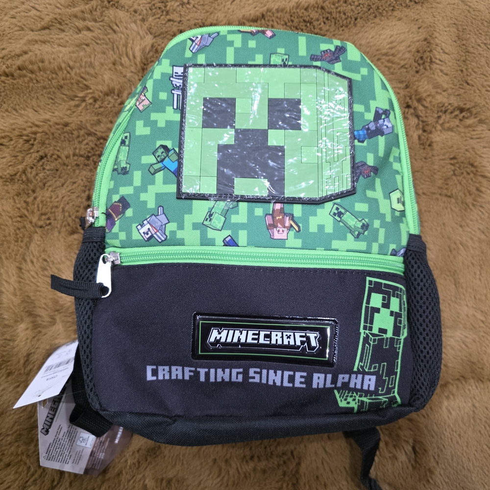 🆕️ Minecraft Green and Black Kids Backpack